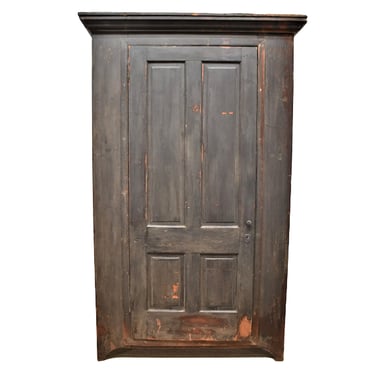Early American Painted One Door Cupboard 