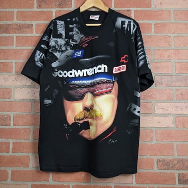 Vintage 90s Double Sided NASCAR Dale Earnhardt ORIGINAL Racing All Over Print Tee - Extra Large 