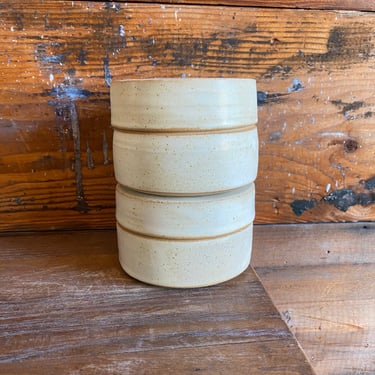 Mini Salt Box - Off White Glaze 