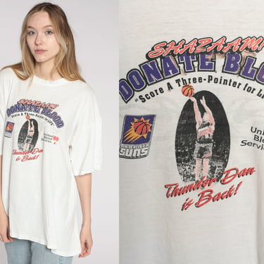 Phoenix Suns Shirt Donate Blood Basketball T Shirt Thunder Dan NBA 90s TShirt Arizona Shirt Sports Vintage 1990s Graphic Tee Extra Large xl 