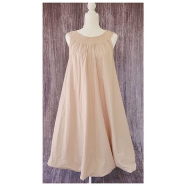 Balloon Dress Ruched Neckline Sleeveless Midi Dress Organic Cotton Medium 