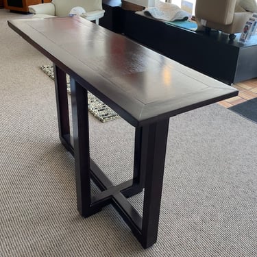 Console Table<br />Cross Bar Base<br />Wenge (Espresso) Wood Stain<br />W 55 x D 18 x H 34