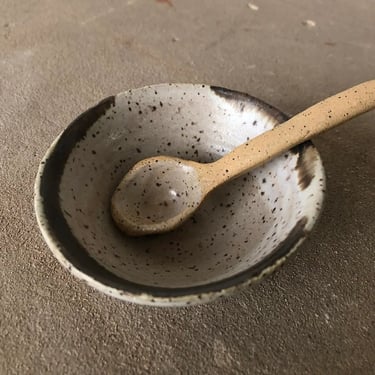 Luna Ceramic Spoon and Spice Bowl Set