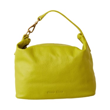 Miu Miu Lime Green Leather Mini Bag