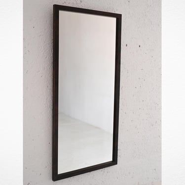 Vintage Scandinavian Mirror 1960s | Rectangular Wooden Frame | Retro Home Decor 