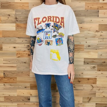 90's Florida Souvenir Kitsch Travel Tee Shirt 