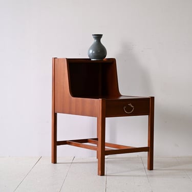 Vintage Nordic Nightstand from the 60s by David Rosén - Teak Elegance with a Unique Touch 