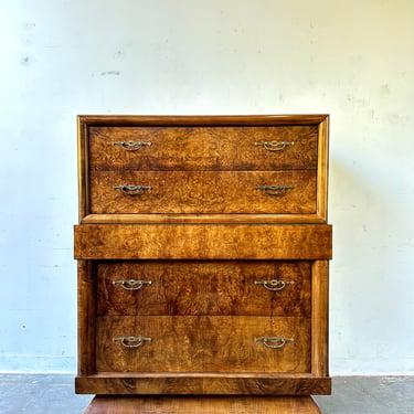 Vintage Patchwork olive Burl Dresser 