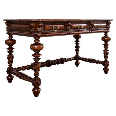 Portuguese Baroque Style Library Table by Alfonso Marina