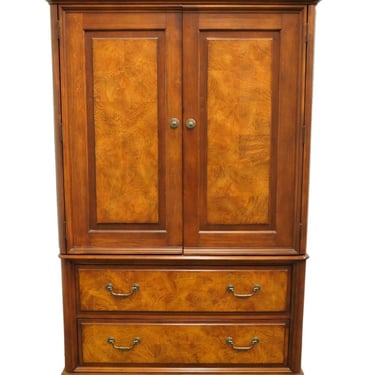 BROADMOORE Traditional Burled Wood 52" TV Armoire w. Garment Rods 20040520 