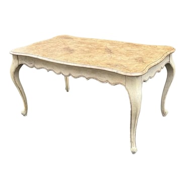 Louis XV Painted Faux Stone Top Coffee Table 