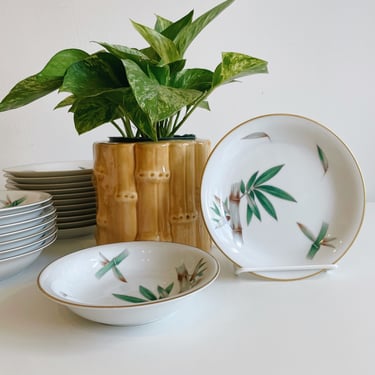 “Canton” Bamboo Dessert Bowls and Plates by Noritake
