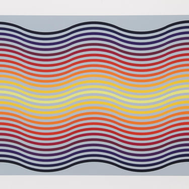 Jurgen Peters, Rainbow Waves, Screenprint, signed and numbered in pencil 