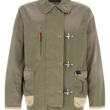 Fay Men Army Green Twill Jacket