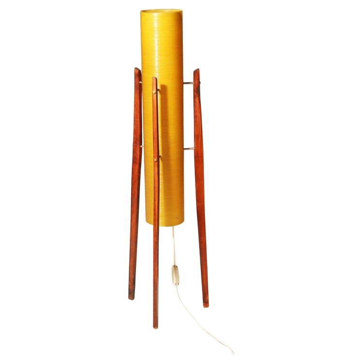 Midcentury Fibreglass Rocket Floor Lamp, 1960s, Czechoslovakia 