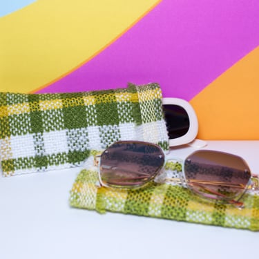 Sunglasses Sleeve Eyeglass Case 1960s Vintage Fabric 