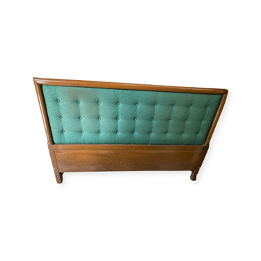 Kelly Green Tufted Boucle Queen Size MCM Headboard Only
