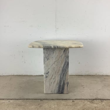 Vintage Modern Marble End Table 