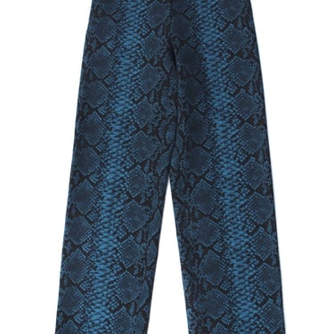 Dries Van Noten Wool Snake Print Trousers