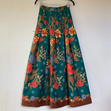 1970s Indonesian cotton maxi skirt 
