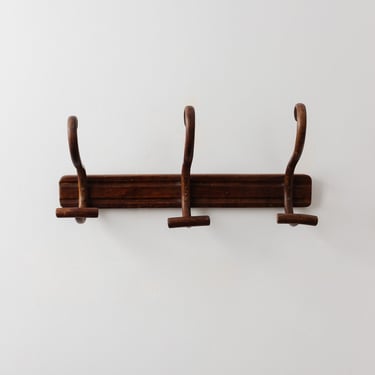 antique french bentwood  coat rack