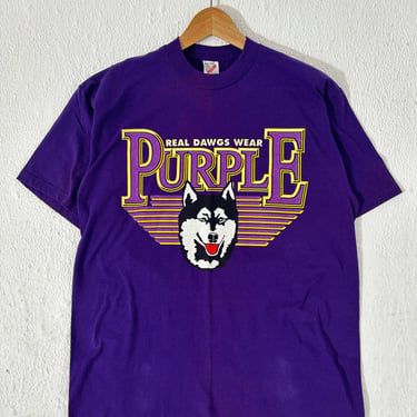 Vintage Real Dawgs Wear Purple UW Huskies T-Shirt Sz. L