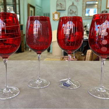 Mikasa Ruby Red Wine Glasses - Set of 4 