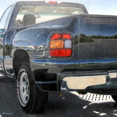 Reflections of Memories on Pete's Pickup by Mickey Frome 2007 Oil Painting 