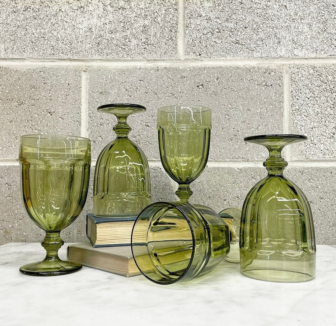 Vintage Wine Glasses Retro 1970s Libbey Glassware + Gibraltar