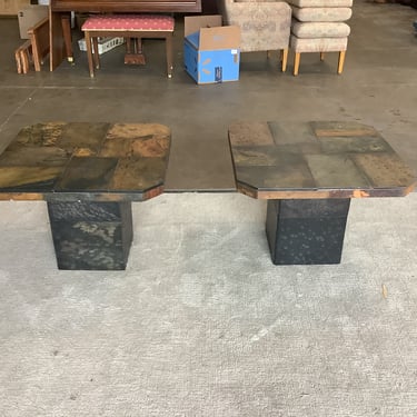 Pair of Tile Accent Tables