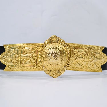 Vintage 80s Judith Leiber Gold Metal Belt with | The Vault  display picture 1