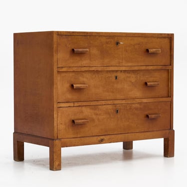 1930s Scandinavian chest of drawers birch mid century dresser small vintage chest of drawers birchwood dresser walnut chest of drawers entry 