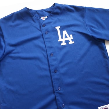 vintage Dodgers jersey / Los Angeles Dodgers / 1990s Majestic Los Angeles Dodgers LA button up jersey shirt Large 
