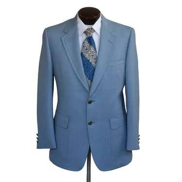 Vintage 70s Powder Blue Golf Sport Coat, 1970s Jack Nicklaus Blazer, Hart Schaffner & Marx, Size Medium 