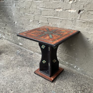 Leather Clad Side Table