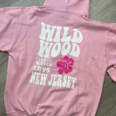 Pink Wildwood New Jersey Graphic Hoodie