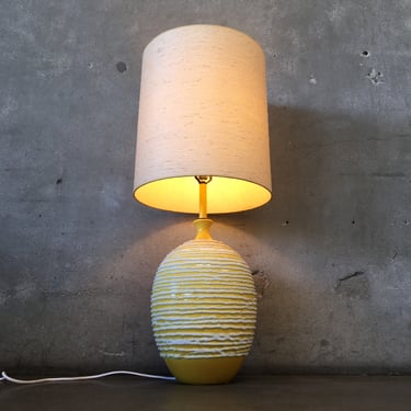 1960's Italian Yellow Swirl Lamp