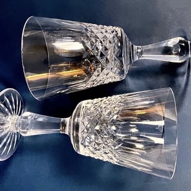 Pair of Retired Waterford Kenmare 9oz Wine Glass/Goblets 2/Set | Crystal Wine Glasses 