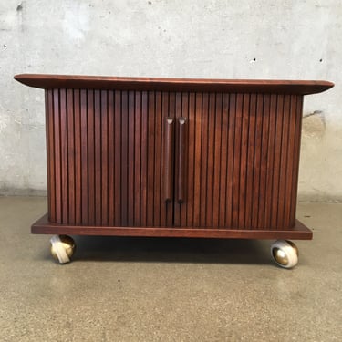 1960's Tambour Door Coffee / Side Table