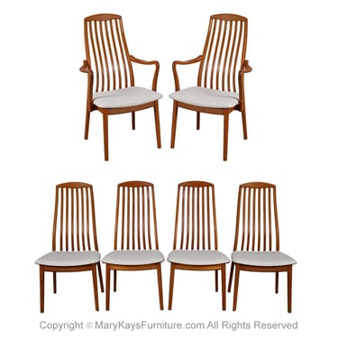 Danish Teak Mid-Century Dining Chairs Set of 6 