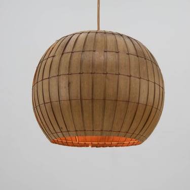 Mid-Century Wooden Veneer Pendant, ULUV, 1960's / Vintage Pendant Light / Czechoslovakia 