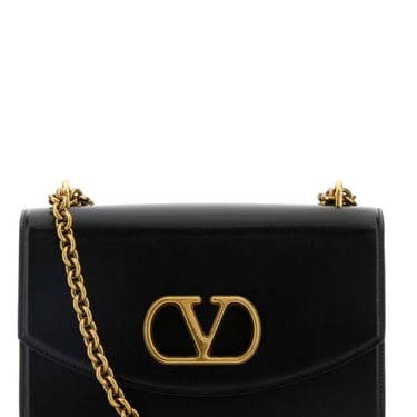 Valentino Garavani Women Black Leather Vain Shoulder Bag