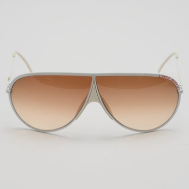 Vintage 80's Safilo White Aviators