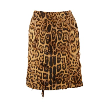 Roberto Cavalli Leopard Print Skirt