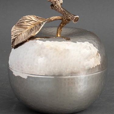 Sterling and Parcel Gilt Silver Apple Form Box
