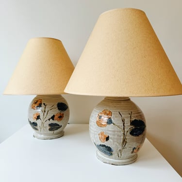 Pair of Pottery Lamps