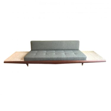 Adrian Pearsall for Craft Associates Sofa with Travertine End Tables