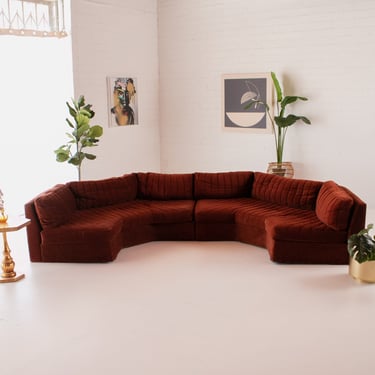 70’s Rusty Brown Sectional