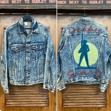 Vintage 1980’s “Debbie Gibson” Pop Musician Electric Youth Denim Artwork Jacket, 80’s Vintage Clothing 