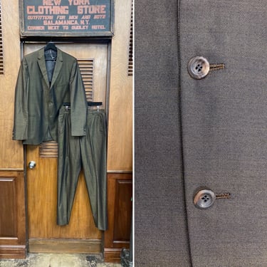 Vintage 1960’s size 41L Sharkskin Mod Rat Pack 2 Piece Flat Front Suit, Jacket, Sportcoat, Blazer, Pants, Sharkskin Suit, 1960s Suit, 